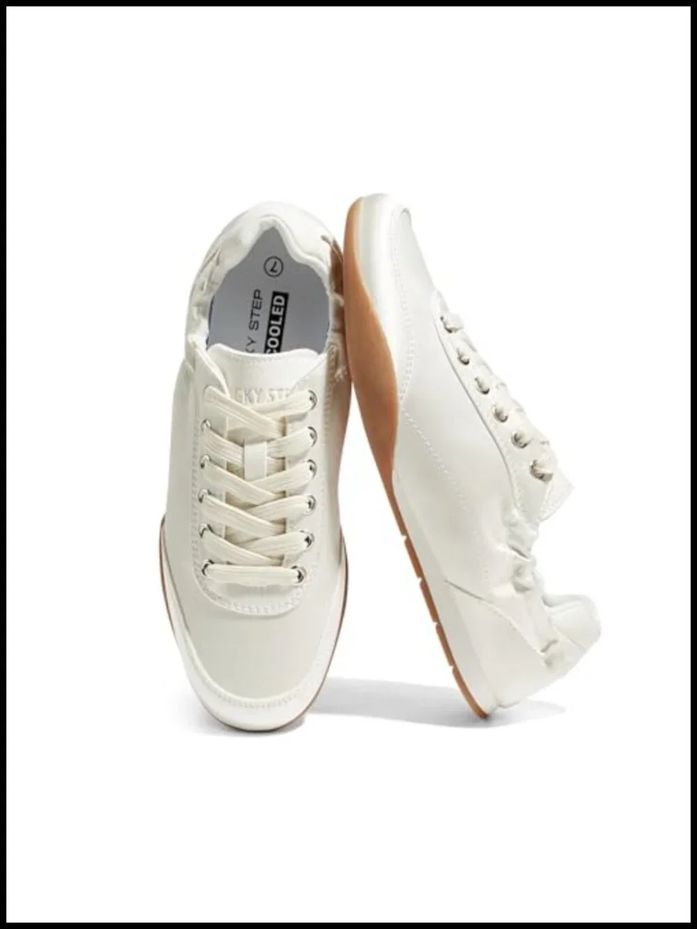 Women's Retro Fashion Sneakers - Ballet Casual Lightweight Walking Shoes - Non